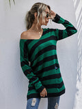 V-neck Striped Sweater