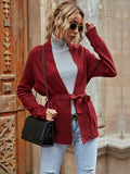 Lace-up Sweater Cardigan