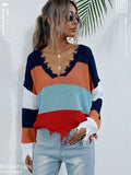 Striped Patchwork Sweater