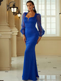 Nvuvu Luxe You'll Always Be The One Blue Mermaid Maxi Dress