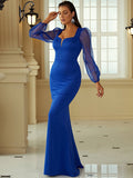 Nvuvu Luxe You'll Always Be The One Blue Mermaid Maxi Dress