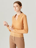 Favorite Festivities Bright Orange Ribbed Knit Cuff Sleeve Sweater