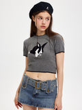 Nvuvu Bunny Embroidered Cute Knit Tank Top