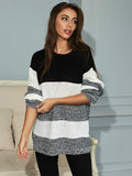 Black White Striped Sweater