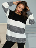 Black White Striped Sweater