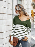 V-neck Striped Sweater