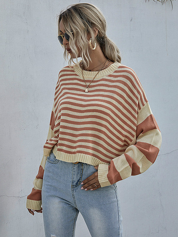Short Striped Sweater