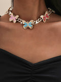 Full Diamond Butterfly Necklace