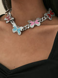 Voller Diamant-Schmetterlings-Halskette