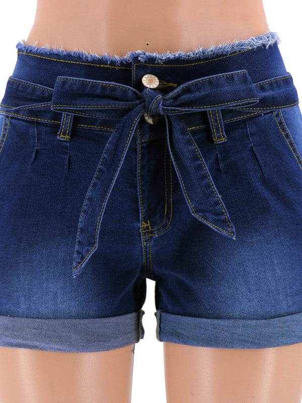 High-waisted Denim Shorts