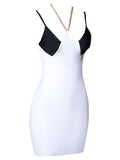 White Off-the-Shoulder Sling Short Dress