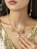 Collier de Noël pendentif créatif étoile lune wapiti