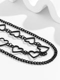 Nvuvu Geometric Cutout Heart Necklace