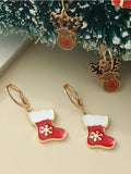 Christmas Multi-piece Set Bells Snowflake Moose Earrings