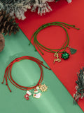 Weihnachtsbaum-Schneeflocke-Elch-Armband
