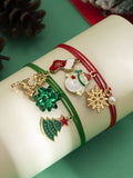 Christmas Tree Snowflake Elk Bracelet