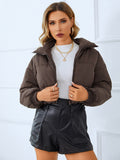 Expedition Casual Brown Quilted Bomber Jacket