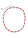 Collier de perles multicolores de style de Noël