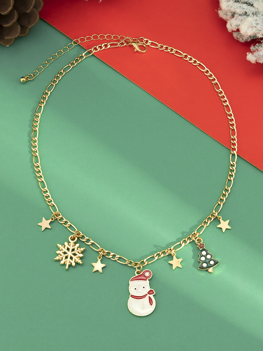 Collier de Noël pendentif créatif étoile lune wapiti