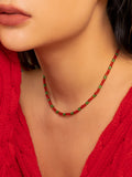 Christmas Style Multi -color Beading Necklace