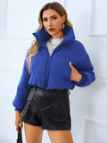 Expedition Casual Blue Quilted Bomber Jacket