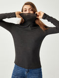 Meet Cozy Washed Knit Long Sleeve Turtleneck Sweater